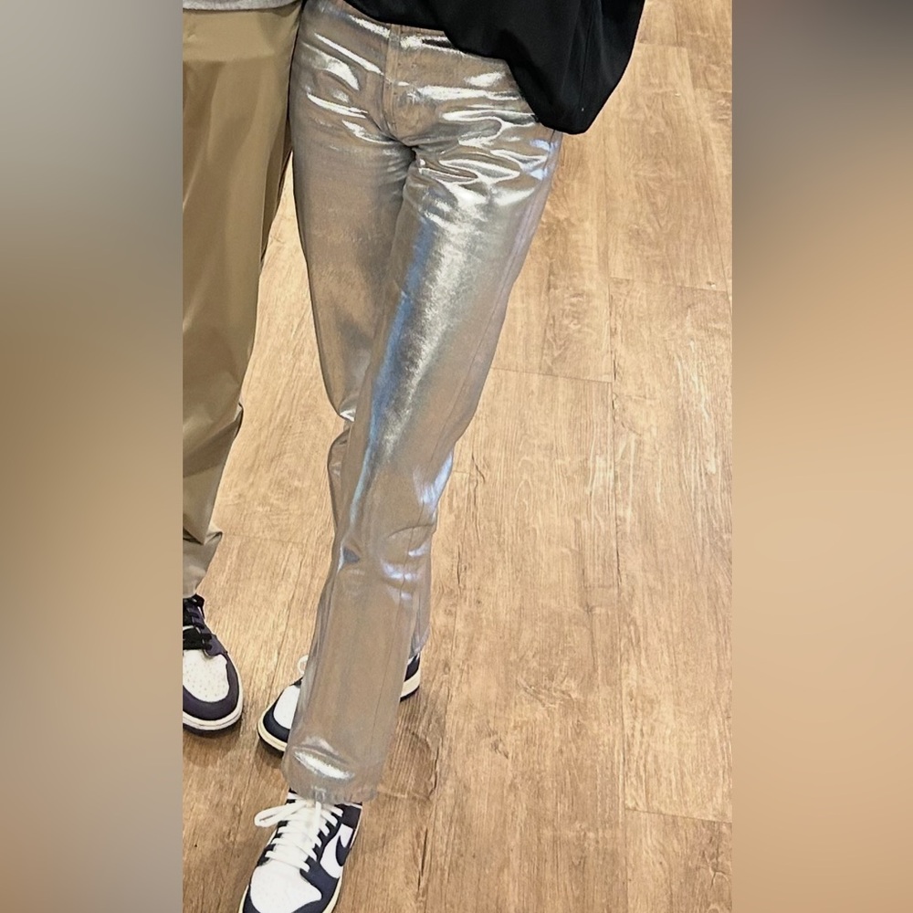 Agolde Silver Straight Leg Jeans